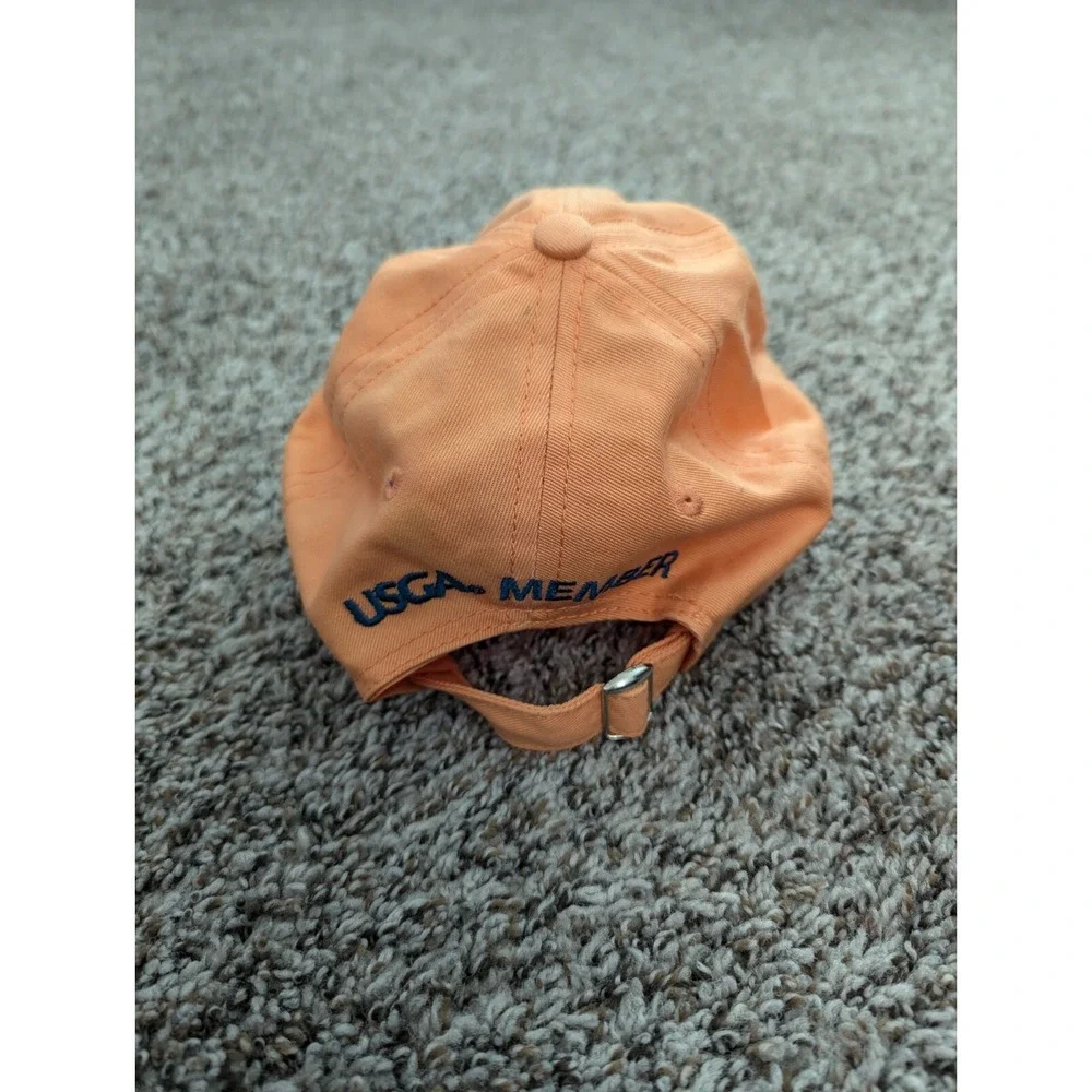 2015 US OPEN CHAMBERS BAY HAT‎ USGA Member Cap Orange Golf Adjustable Strapback